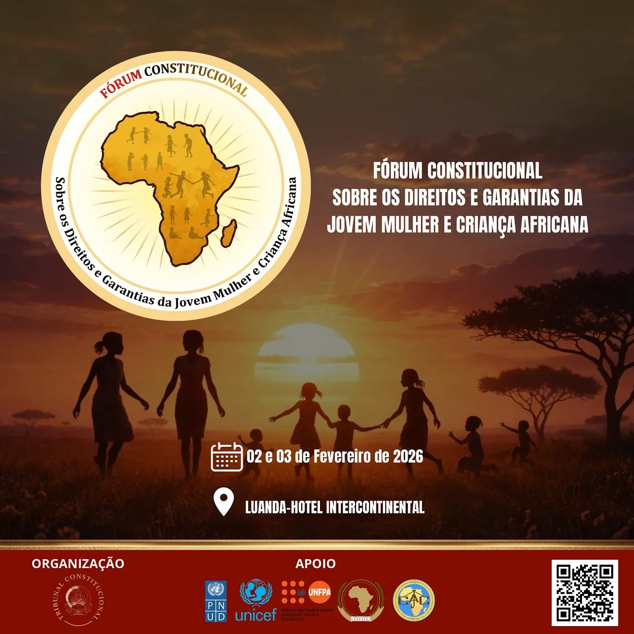 Fotografia: Angola assinala 16 anos da promulgação da Constituição da República com Fórum Constitucional sobre os direitos e garantias da jovem mulher e da criança africana